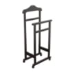 INDOSSATORE APPENDIABITI DA CAMERA IN LEGNO DI FAGGIO NERO 44 X 25 X 98 H