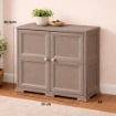 ARMADIO 2 ANTE TAUPE 79X43X85,5 CM CON 4 SCOMPARTI – MOBILE CONTENITORE COMPATTO PER ZONA GIORNO E INGRESSO