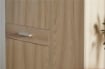 ARMADIO DA ARREDO CON PIEDINI IN LEGNO CON 3 ANTE 1 CASSETTO 178X77X34 CM, COLORE OLMO CHIARO