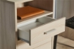 SCRIVANIA RETTANGOLARE MODERNA PER CAMERA CON 4 CASSETTI DIMENSIONI 76X120X55 CM, COLORE OLMO CHIARO