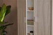 ARMADIO DA ARREDO CON PIEDINI IN LEGNO CON 2 ANTE 190X83X29 CM COLORE OLMO CHIARO
