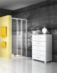 CASSETTIERA DA ARREDO MODERNA CON PIEDINI E 4+2 CASSETTI 112X70X41 CM COLORE BIANCO FIAMMATO