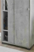 ARMADIO DA ARREDO CON PIEDINI IN LEGNO CON 2 ANTE SCORREVOLI 190X82X42 CM COLORE CEMENTO