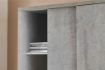 ARMADIO DA ARREDO CON PIEDINI IN LEGNO CON 2 ANTE SCORREVOLI 190X82X42 CM COLORE CEMENTO