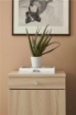 MOBILE SALVASPAZIO IN LEGNO CON 1 ANTA E 1 CASSETTO DIMENSIONI 80X46X34 CM, COLORE OLMO CHIARO