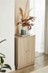 MOBILE DA BAGNO IN LEGNO CON 2 ANTE 80X62X34 CM COLORE OLMO CHIARO