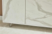 MOBILE DA ARREDO IN LEGNO CON PIEDINI. 3 ANTE E 3 CASSETTI 92X164X41 CM COLORE OSSIDO BIANCO E MARMO CALACATTA