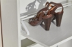 SCARPIERA SALVASPAZIO IN LEGNO CON 3 ANTE A RIBALTA 117X63X18 CM COLORE  BIANCO