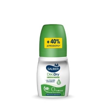 SAUBER DEODORANTE DEODRY ROLL-ON CON POLVERE DI BAMBOO FRESCO E ASCIUTTO 48H 70ML