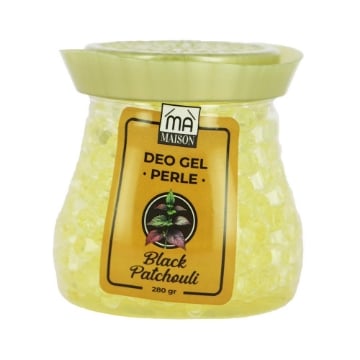 MA MAISON DEODORANTE AMBIENTE IN GEL PERLE 280GR , FRAGRANZA BLACK PATCHOULI