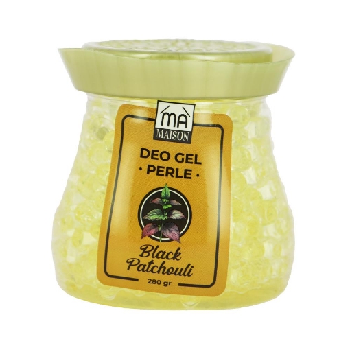 MA MAISON DEODORANTE AMBIENTE IN GEL PERLE 280GR , FRAGRANZA BLACK PATCHOULI