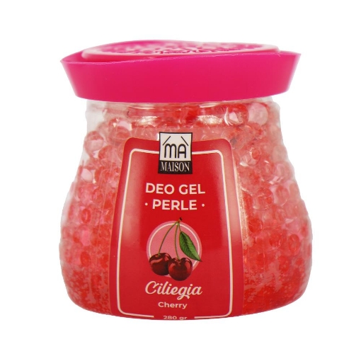 MA MAISON DEODORANTE AMBIENTE IN GEL PERLE 280GR , FRAGRANZA CILIEGIA