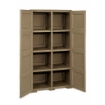 ARMADIO WENGÉ 2 ANTE 79X43X164 CM CON 8 SCOMPARTI – MOBILE ALTO CONTENITORE SALVASPAZIO PER ORGANIZZAZIONE CASA