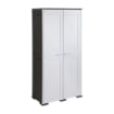 ARMADIO 2 ANTE CON RIPIANI OMNIMODUS SIMPLEX – MOBILE MULTIUSO 5 VANI IN RESINA NERO GRIGIO