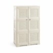 ARMADIO 3 MODULI ANGORA 79X43X125 CM CON ANTA TRAFORATA – CONTENITORE VERTICALE SALVASPAZIO PER ZONA GIORNO