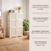 ARMADIO 3 MODULI ANGORA 79X43X125 CM CON ANTA TRAFORATA – CONTENITORE VERTICALE SALVASPAZIO PER ZONA GIORNO