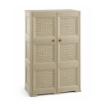 ARMADIO 3 MODULI TALPA 79X43X125 CM CON ANTA TRAFORATA – MOBILE VERTICALE CONTENITORE PER ZONA LIVING E INGRESSO