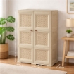 ARMADIO 3 MODULI TALPA 79X43X125 CM CON ANTA TRAFORATA – MOBILE VERTICALE CONTENITORE PER ZONA LIVING E INGRESSO
