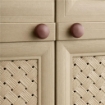 ARMADIO 3 MODULI TALPA 79X43X125 CM CON ANTA TRAFORATA – MOBILE VERTICALE CONTENITORE PER ZONA LIVING E INGRESSO