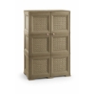 ARMADIO 3 MODULI WENGÉ 79X43X125 CM CON ANTA TRAFORATA – MOBILE ALTO SALVASPAZIO PER ZONA GIORNO E BALCONE