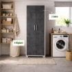 ARMADI DA ARREDO CON 2 ANTE DIMENSIONI 199X71X41 CM COLORE OSSIDO BIANCO E OSSIDO NERO