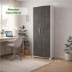 ARMADI DA ARREDO CON 2 ANTE DIMENSIONI 199X71X41 CM COLORE OSSIDO BIANCO E OSSIDO NERO