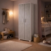 ARMADI DA ARREDO CON 2 ANTE DIMENSIONI 199X71X41 CM COLORE OSSIDO BIANCO E CEMENTO