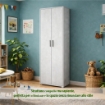 ARMADI DA ARREDO CON 2 ANTE DIMENSIONI 199X71X41 CM COLORE OSSIDO BIANCO