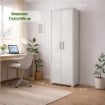 ARMADI DA ARREDO CON 2 ANTE DIMENSIONI 199X71X41 CM COLORE OSSIDO BIANCO