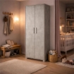 ARMADI DA ARREDO CON 2 ANTE DIMENSIONI 199X71X41 CM COLORE CEMENTO