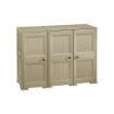 ARMADIO 3 ANTE TALPA 118X43X85,5 CM CON PUNTALI E ANTE EFFETTO LEGNO – MOBILE CONTENITORE SALVASPAZIO PER ZONA GIORNO