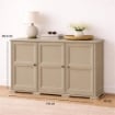 ARMADIO 3 ANTE TALPA 118X43X85,5 CM CON PUNTALI E ANTE EFFETTO LEGNO – MOBILE CONTENITORE SALVASPAZIO PER ZONA GIORNO