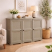 ARMADIO 3 ANTE TALPA 118X43X85,5 CM CON PUNTALI E ANTE EFFETTO LEGNO – MOBILE CONTENITORE SALVASPAZIO PER ZONA GIORNO