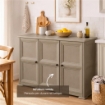 ARMADIO 3 ANTE TALPA 118X43X85,5 CM CON PUNTALI E ANTE EFFETTO LEGNO – MOBILE CONTENITORE SALVASPAZIO PER ZONA GIORNO