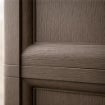 ARMADIO 3 ANTE WENGÉ 118X43X85,5 CM CON PUNTALI E ANTE EFFETTO LEGNO – MOBILE CONTENITORE MULTIUSO PER SALOTTO E BALCONE COPERTO