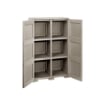 ARMADIO 2 ANTE TAUPE 79X43X125 CM CON 6 SCOMPARTI – MOBILE ALTO ORGANIZZAZIONE CASA PER INGRESSO E ZONA GIORNO