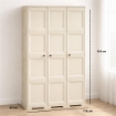 ARMADIO 3 ANTE ANGORA 118X43X164 CM CON PUNTALI E ANTE EFFETTO LEGNO, MOBILE ALTO SALVASPAZIO PER ZONA GIORNO E INGRESSO