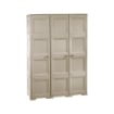 ARMADIO 3 ANTE TALPA 118X43X164 CM CON PUNTALI E ANTE EFFETTO LEGNO – MOBILE ALTO CONTENITORE PER ORGANIZZAZIONE CASA