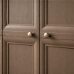 ARMADIO 3 ANTE WENGÉ 118X43X164 CM CON PUNTALI E ANTE EFFETTO LEGNO, MOBILE CONTENITORE ALTO PER ZONA GIORNO E BALCONE COPERTO