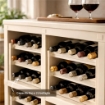 SCAFFALE PORTABOTTIGLIE PER 72 BOTTIGLIE 79X42,5X125 CM – CANTINETTA MODERNA A VISTA SENZA ANTE, MOBILE VINO MODULARE OMNIMODUS