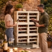 SCAFFALE PORTABOTTIGLIE PER 72 BOTTIGLIE 79X42,5X125 CM – CANTINETTA MODERNA A VISTA SENZA ANTE, MOBILE VINO MODULARE OMNIMODUS