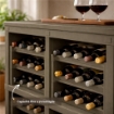 SCAFFALE PORTABOTTIGLIE PER 72 BOTTIGLIE 79X42,5X125 CM – CANTINETTA MODERNA A VISTA SENZA ANTE, MOBILE VINO MODULARE OMNIMODUS