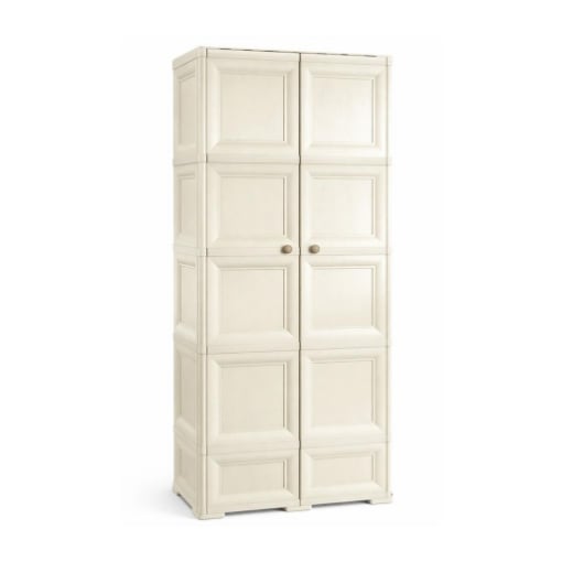 ARMADIO 5 MODULI ANGORA 79X43X203 CM – MOBILE ALTO ORGANIZZAZIONE CASA SALVASPAZIO PER ZONA GIORNO E INGRESSO