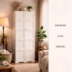 ARMADIO 5 MODULI ANGORA 79X43X203 CM – MOBILE ALTO ORGANIZZAZIONE CASA SALVASPAZIO PER ZONA GIORNO E INGRESSO