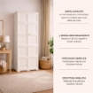 ARMADIO 5 MODULI ANGORA 79X43X203 CM – MOBILE ALTO ORGANIZZAZIONE CASA SALVASPAZIO PER ZONA GIORNO E INGRESSO