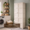 ARMADIO 5 MODULI ANGORA 79X43X203 CM – MOBILE ALTO ORGANIZZAZIONE CASA SALVASPAZIO PER ZONA GIORNO E INGRESSO