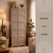 ARMADIO 5 MODULI TALPA 79X43X203 CM – MOBILE ALTO SALVASPAZIO PER ORGANIZZAZIONE CASA E ZONA GIORNO