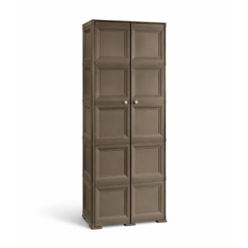 ARMADIO 5 MODULI WENGÉ 79X43X203 CM – MOBILE ALTO CONTENITORE VERTICALE PER ORGANIZZAZIONE CASA E ZONA LIVING