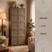 ARMADIO 5 MODULI WENGÉ 79X43X203 CM – MOBILE ALTO CONTENITORE VERTICALE PER ORGANIZZAZIONE CASA E ZONA LIVING