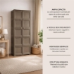 ARMADIO 5 MODULI WENGÉ 79X43X203 CM – MOBILE ALTO CONTENITORE VERTICALE PER ORGANIZZAZIONE CASA E ZONA LIVING